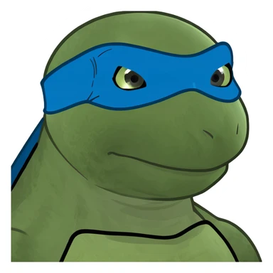 ninja turtle wearing blue eye mask sticker