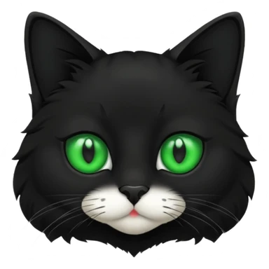Black cat white nose sticker