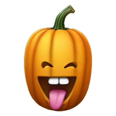 Pumpkin with a tongue sticker