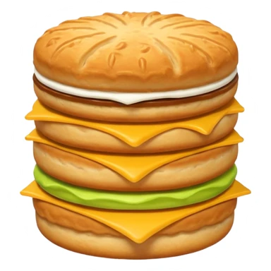 plain McDonald's biscuit, golden brown, fluffy sticker