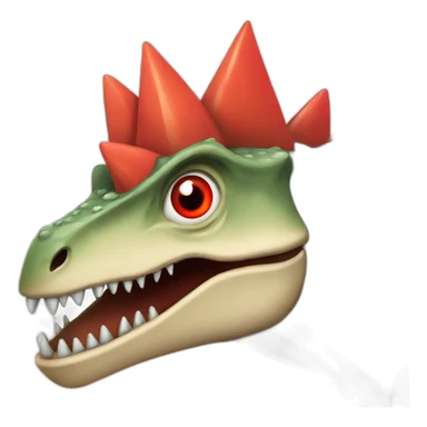 red eyes spikes dinosaur sticker
