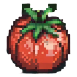 tomato in pixel art style sticker