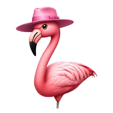 Flamingo wearing a hat sticker