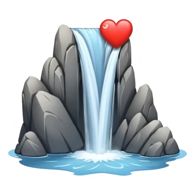 heart shaped watterfall sticker