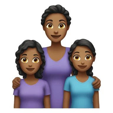 Mom with 3 daughters sticker