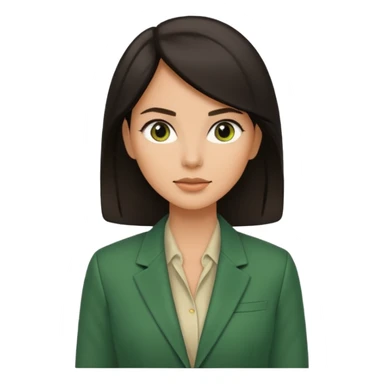 Woman — green blazer sticker