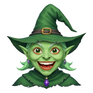 evil witch laughing sticker