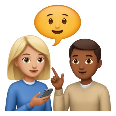 two people having a discussion sticker