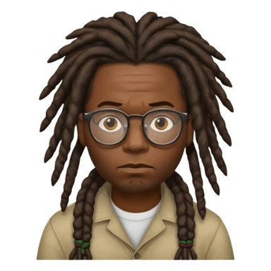 A dread head African American thug head only with glasses  sticker