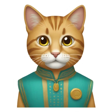 Cat wearing gulf ghutra sticker