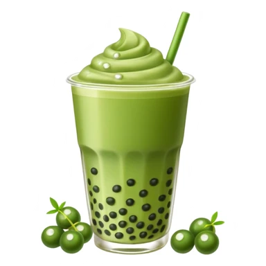 Matcha boba tea emoji sticker