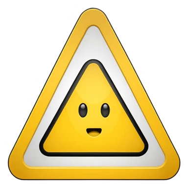 warning sign yellow triangle bold exclamation mark sticker