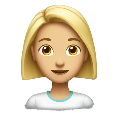 Girl head tilting head sticker