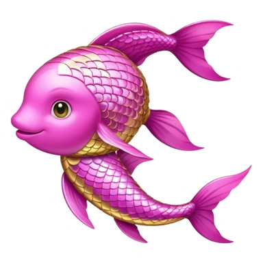 Pink and gold Pisces sticker