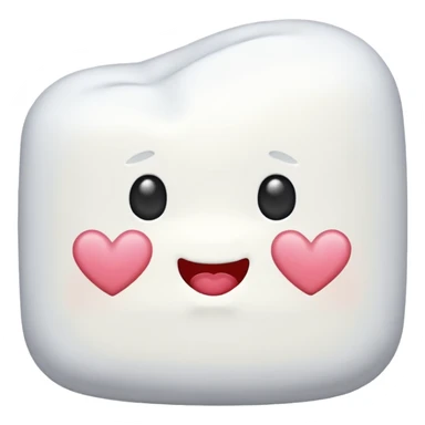 Marshmallow send kiss sticker