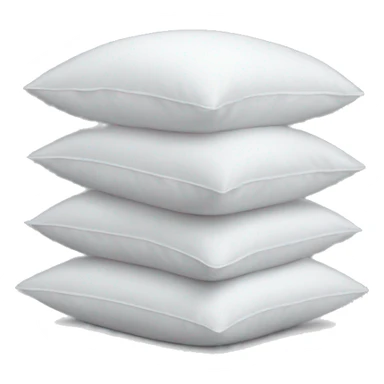 Three white pillows staked on top of each other sticker