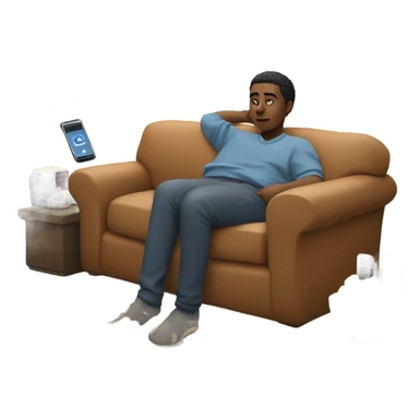 Couch potato sticker