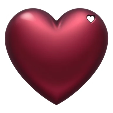 burgundy heart made out of metal sticker