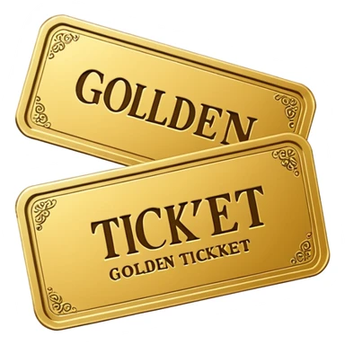 ticket d'or Wonka sticker