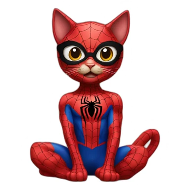 Cat spiderman sticker