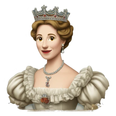 La reine d’Angleterre Elizabeth 2 qui fait un signe de la main sticker