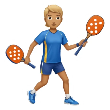 person playing pickleball  sticker