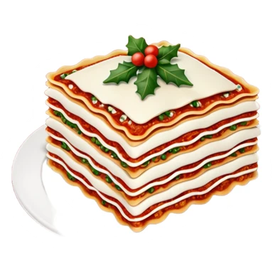 lasagna Christmas sticker