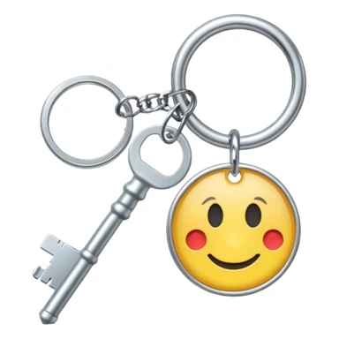 una llave con un llavero que diga PS sticker