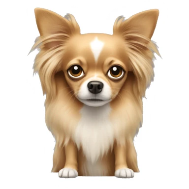 Dog chihuahua with long hair  sticker