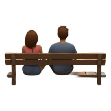 girl and guy sitting watching the sunset sticker
