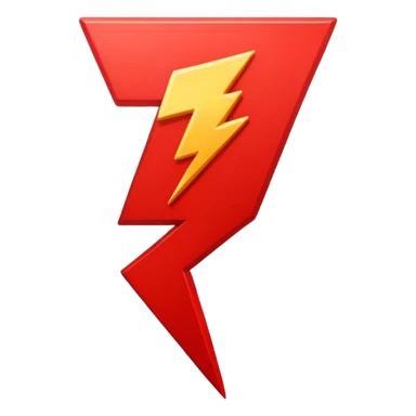 thunder⚡in red same shape sticker