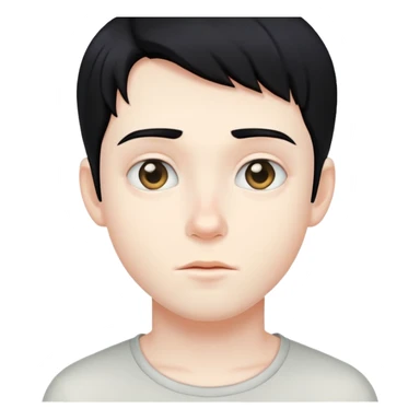 Engry blackhairboy sticker