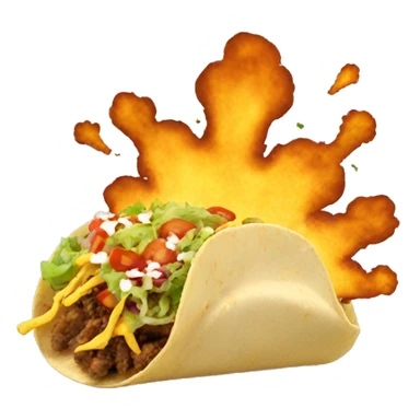 Tacos exploding  sticker