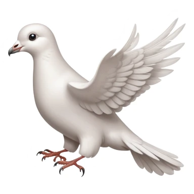 a dove with a letter, in paws sticker