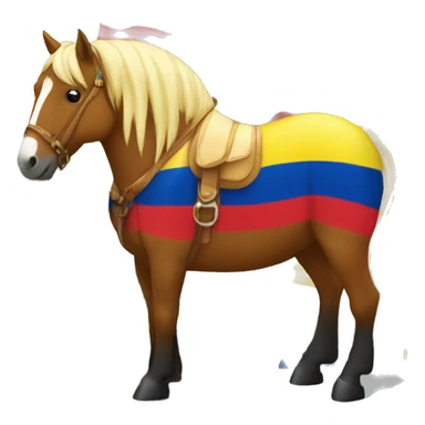 Caballo Del Color de la Bandera de colombia sticker
