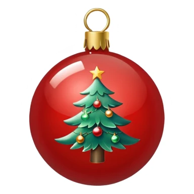 Christmas tree ball sticker