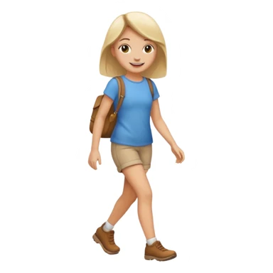 Dame un emoji de una chica caminando cuerpo completo sticker