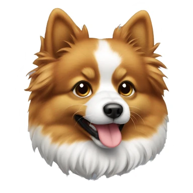 Spitz tricolore heureux  sticker