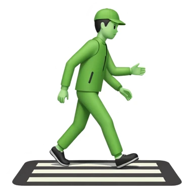 Crosswalk Light icon , Green walking man. sticker