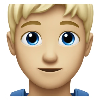 blonde boy looking at viewer with blue eyes sticker