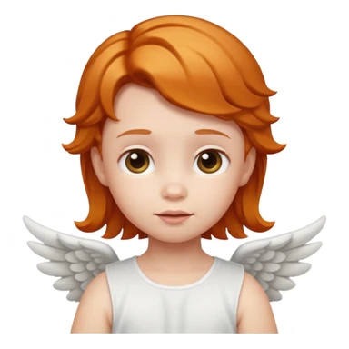 Make a baby angel emoji of just the face and have a piece of ginger hair like this: 👼🏻 sticker