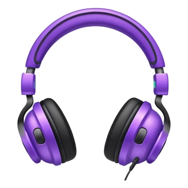 Glitter Purple and Cian headset sticker