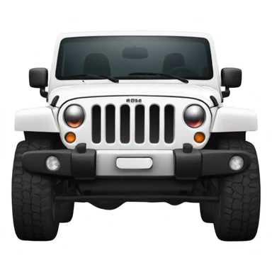 White jeep wrangler  sticker