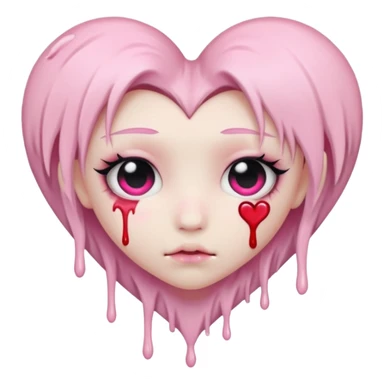 pastel goth bleeding heart sticker