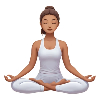 A peaceful person practicing yoga on a calm sea beach at sunrise, in a serene meditative pose. Soft pastel colors surround the scene, with gentle waves in the background and smooth, flowing lines representing balance and tranquility. The atmosphere feels centered and mindful. sticker