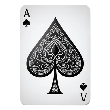 ace of spades playing card sticker