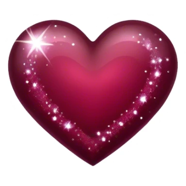 Burgundy heart sparkle  sticker