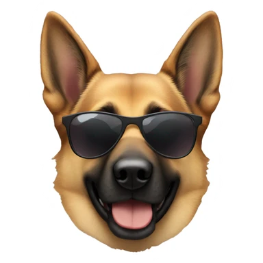 German Shepard with sunglasses sticker
