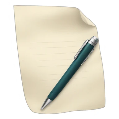 A piece of paper and a pen sticker