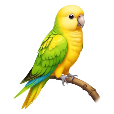 Yellow parakeet sticker